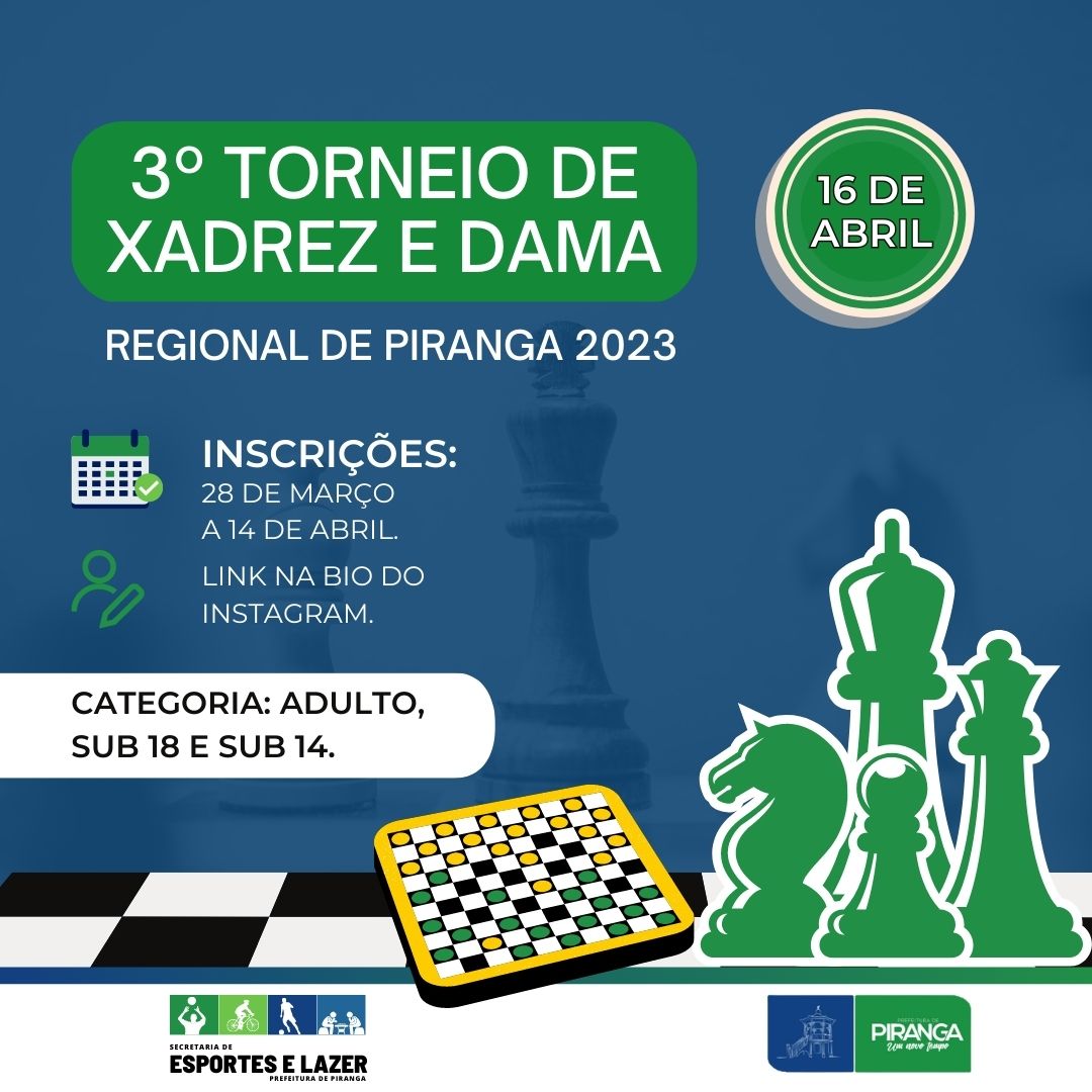 Torneios de xadrez e de damas regulamento